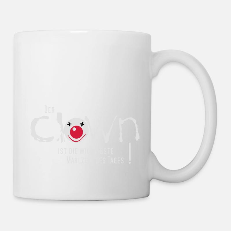 Clown gefrühstückt - Tasse - Weiß