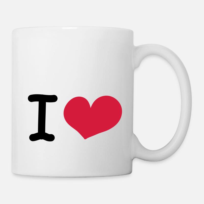 i love - Mug blanc - blanc