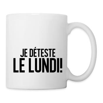 je déteste le lundi - Mug blanc - blanc - Droite