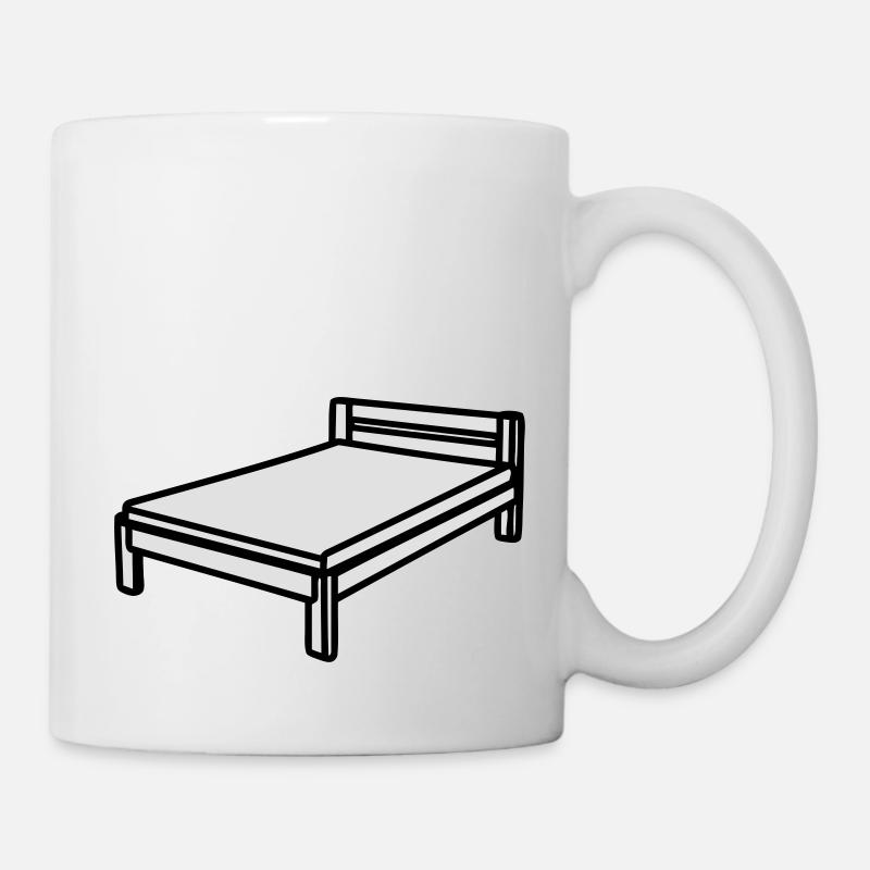 Bett - Tasse - Weiß