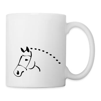 Pferd - Tasse - Weiß - Rechts