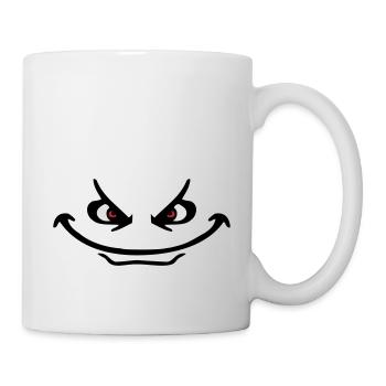 Evil Peep Cartoon Face Cool Monster Grin - Mug blanc - blanc - Droite