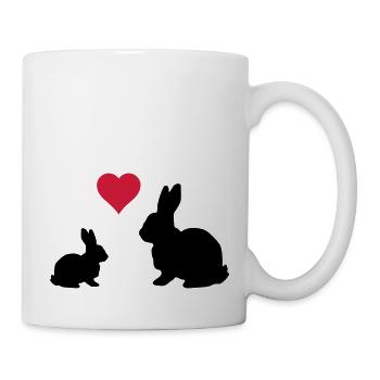 Mama Kind Hase - Tasse - Weiß - Rechts