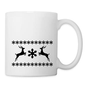 Rentier Weihnachten Pullover - Tasse - Weiß - Rechts