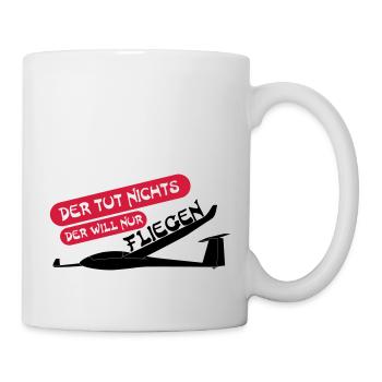 nur fliegen - Tasse - Weiß - Rechts