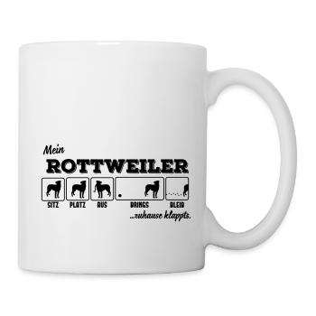 Mein Rottweiler - zuhause klappts - Tasse - Weiß - Rechts