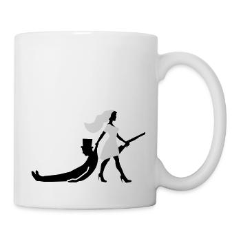 enterrement de vie de garçon et de jeune fille - Mug blanc - blanc - Droite