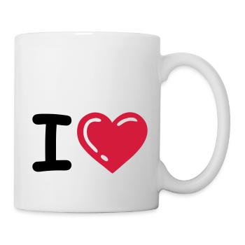 I heart / I love (Herz) 04.0 - Tasse - Weiß - Rechts