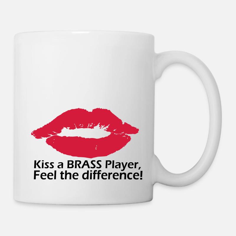 Kiss a brass player - Mug blanc - blanc