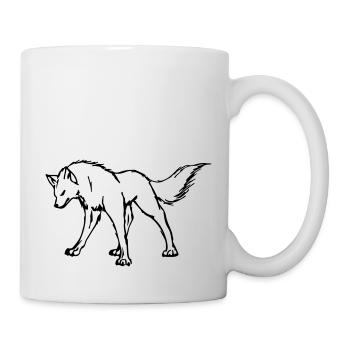 wolf - Tasse - Weiß - Rechts