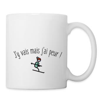 J'y vais mais j'ai peur - Mug blanc - blanc - Droite