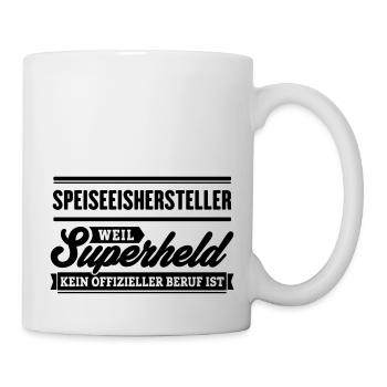 Superheld Speiseeishersteller - Tasse - Weiß - Rechts