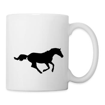 horse silhouette - Tasse - Weiß - Rechts