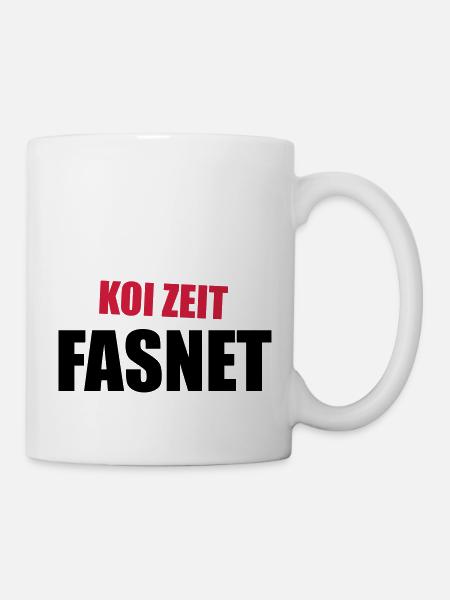 Koi Zeit Fasnet - Tasse - Weiß