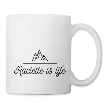 Raclette is life - Mug blanc - blanc - Droite