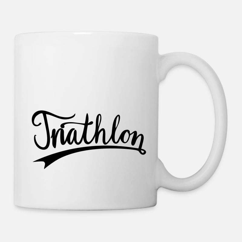 Triathlon Handlettering - Tasse - Weiß