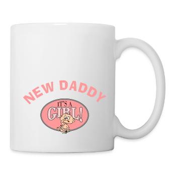 New Daddy It's A Girl (PERSONALIZE ADD DATE} - Mug - white - Right