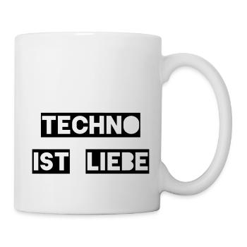 Techno ist Liebe - Tasse - Weiß - Rechts