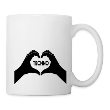 I Love Techno - Tasse - Weiß - Rechts