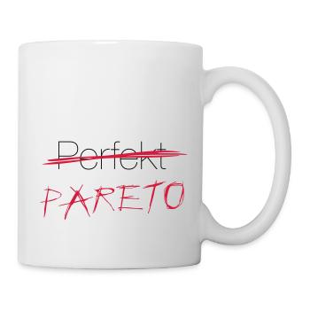 Perfekt? Nein: Pareto! - Tasse - Weiß - Rechts
