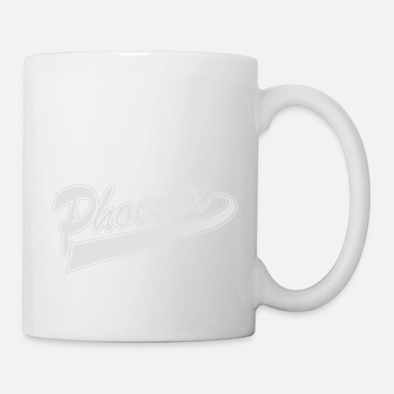 Logo Phoenix txt - Mug blanc - blanc