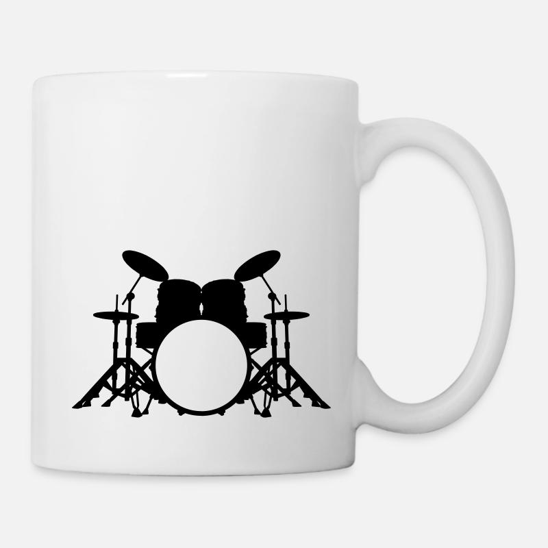 Schlagzeug - Tasse - Weiß