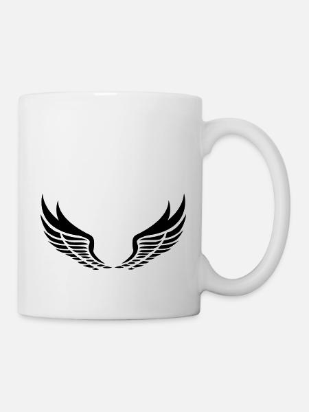 Wings black UK - Mug - white