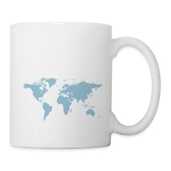 Weltkarte - Tasse - Weiß - Rechts