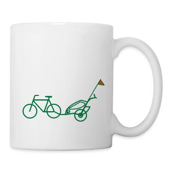 Remorque de vélo - Mug blanc - blanc - Droite