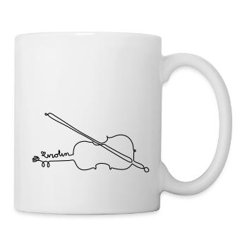 one line violin - Tasse - Weiß - Rechts