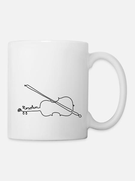 one line violin - Tasse - Weiß