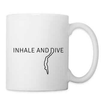 Inhale and Dive Plongée libre - Mug blanc - blanc - Droite