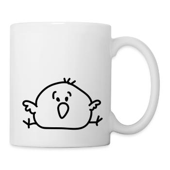 grand oiseau - ligne - Mug blanc - blanc - Droite