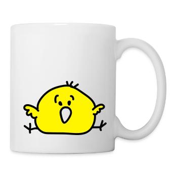 dickes Vögelchen - Tasse - Weiß - Rechts