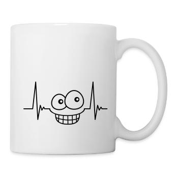 grinface_pulse_1c - Tasse - Weiß - Rechts