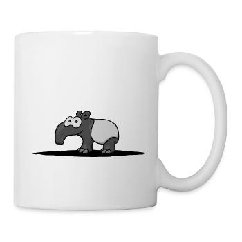 süßer comic Schabracken-Tapir lustig Geschenk - Tasse - Weiß - Rechts