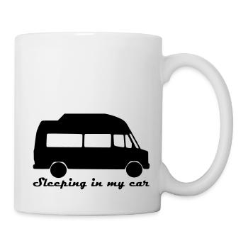 Sleeping in my car - Tasse - Weiß - Rechts