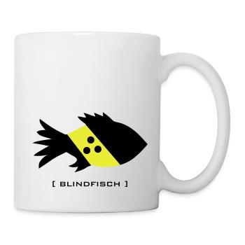 blind fish, blind goofy dork blind - Mug - white - Right