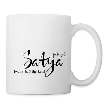 yoga satya wahrheit - Tasse - Weiß - Rechts