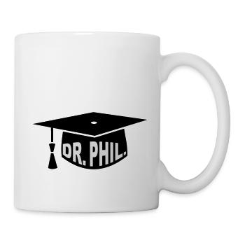Doktor - Studium - Geschenk - Dr. phil. - - Tasse - Weiß - Rechts