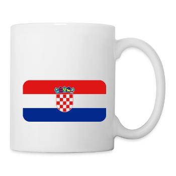 CROATIA FLAG round corner 400 dpi - Tasse - Weiß - Rechts