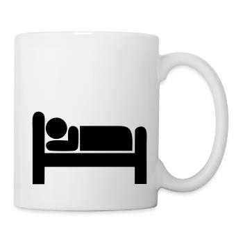 Schlafen - Tasse - Weiß - Rechts