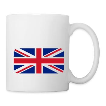 UK FLAG round corner 400 dpi - Tasse - Weiß - Rechts