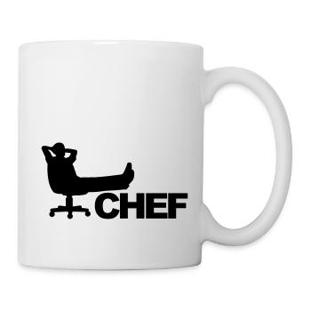 Chef Silhouette - Tasse - Weiß - Rechts