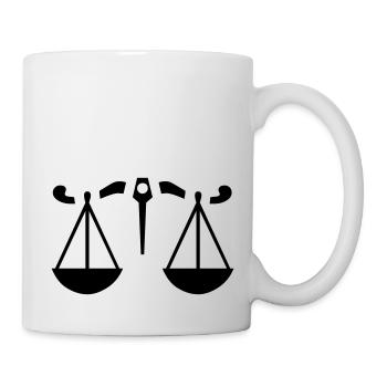 Sternzeichen - Waage - Tasse - Weiß - Rechts