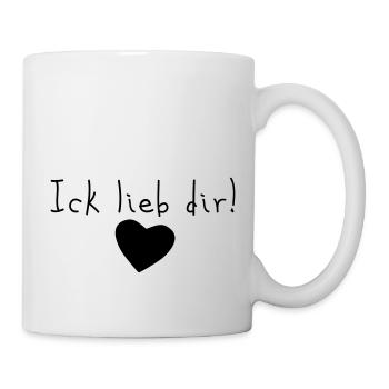 ick lieb dir - Tasse - Weiß - Rechts