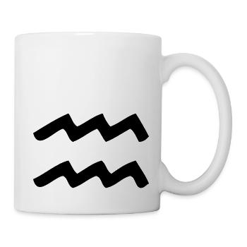 signe astrologique verseau - Mug blanc - blanc - Droite