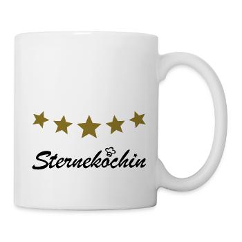 Beste Sterneköchin ist Mama Kochmütze Koch Köchin - Tasse - Weiß - Rechts
