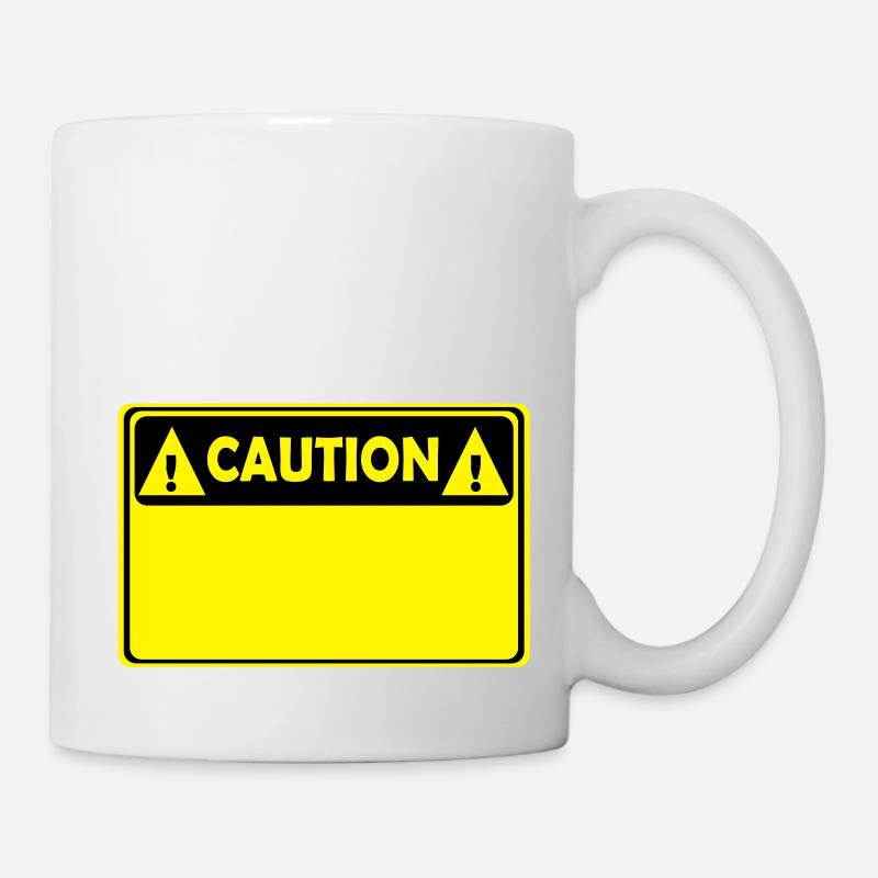 CAUTION - Tasse - Weiß
