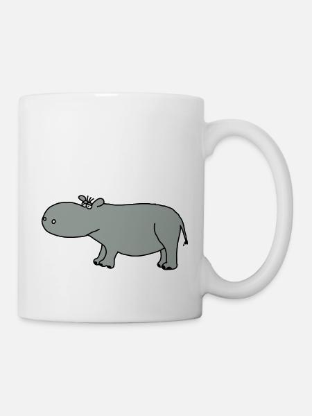 Nilpferd - Tasse - Weiß